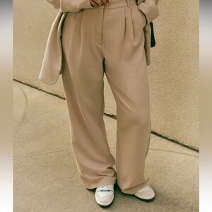 Abercrombie & Fitch Curve Love Ultra High Wide Leg Trouser